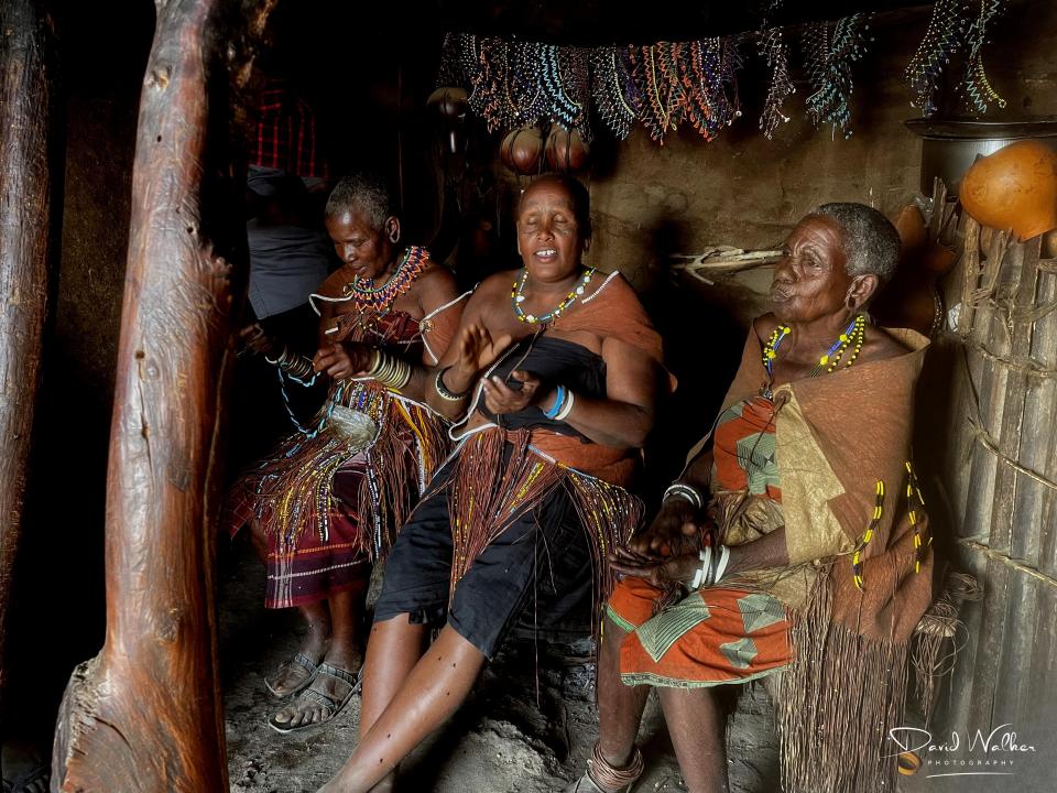 Song of welcome during our visit to the Datoga women’s house