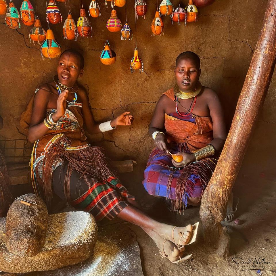 Song of welcome during our visit to the Datoga women’s house